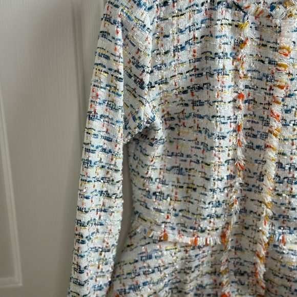 Halogen Nordstrom Button Front Tweed Blazer Jacket Ivory Size XS. - Picture 5 of 15